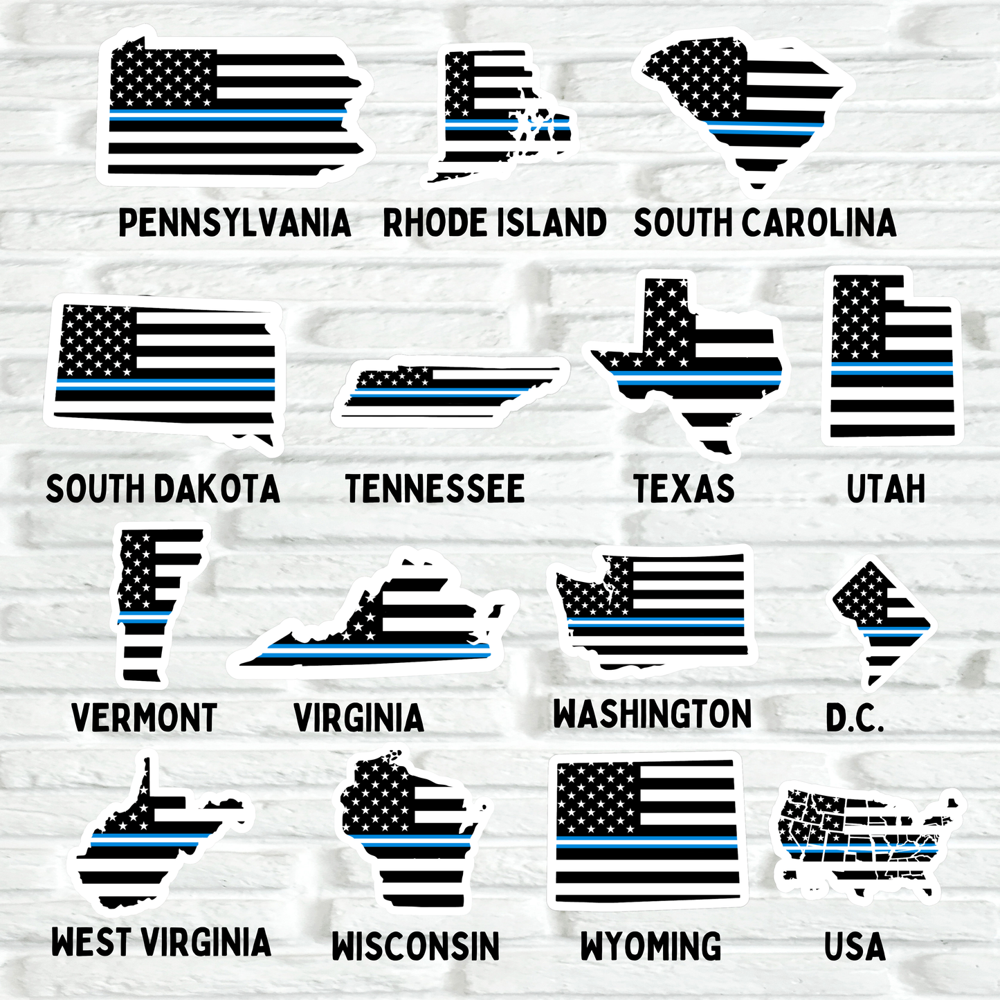 EMS State Flag Stickers