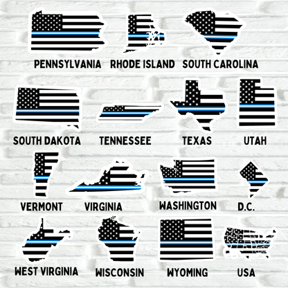 EMS State Flag Stickers