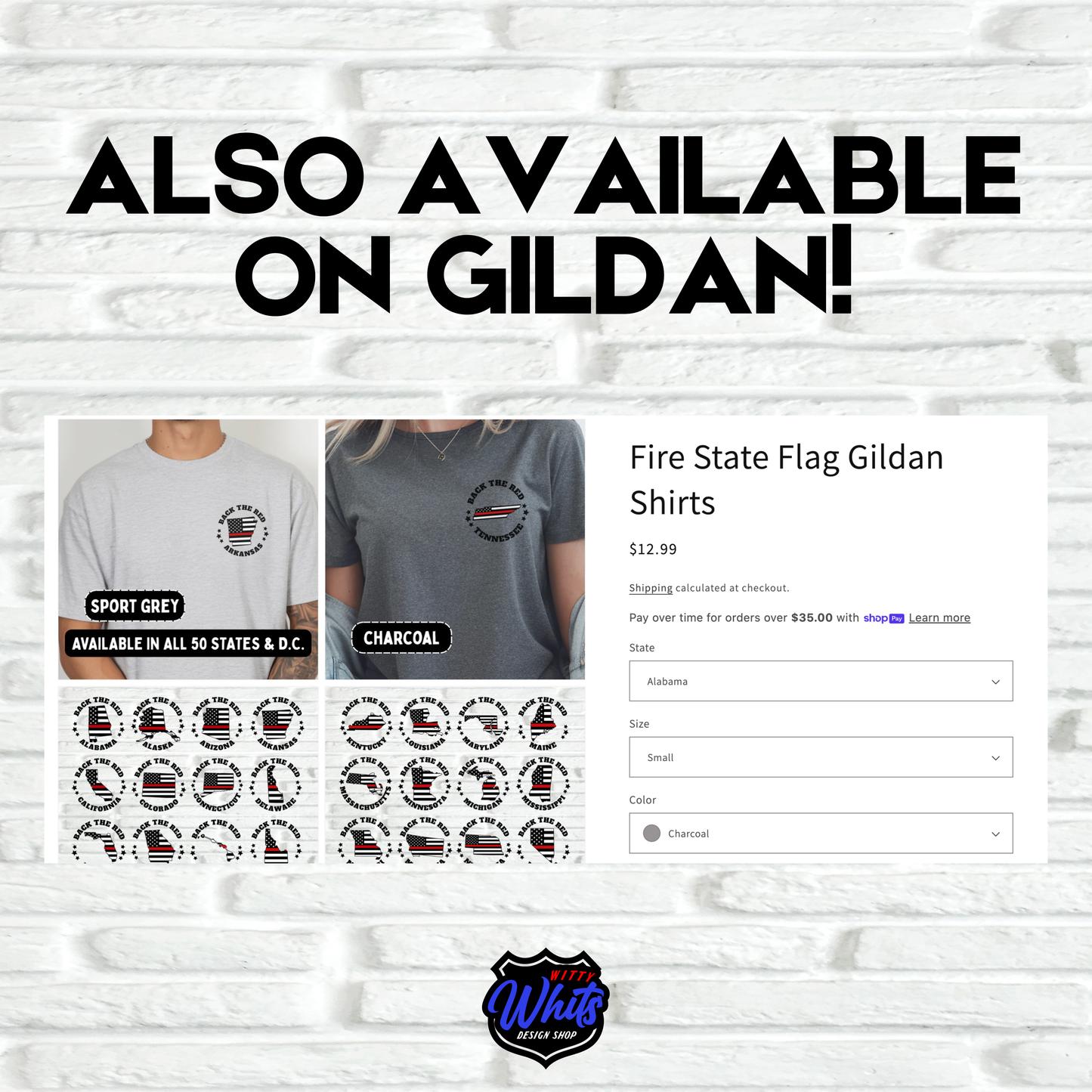 Fire State Flag Comfort Colors Shirts