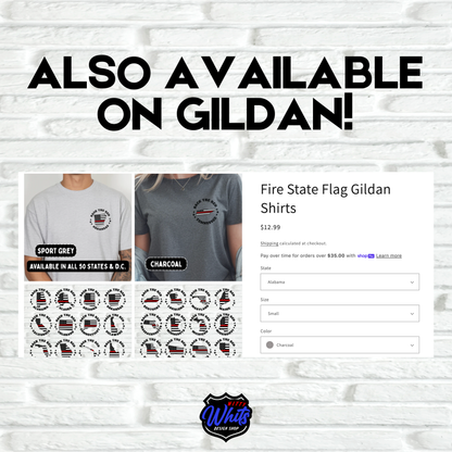 Fire State Flag Comfort Colors Shirts
