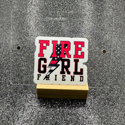 Lightning Firefighter Wife Sticker
