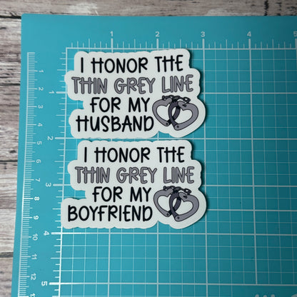 Honor the Thin Grey Line Corrections Sticker
