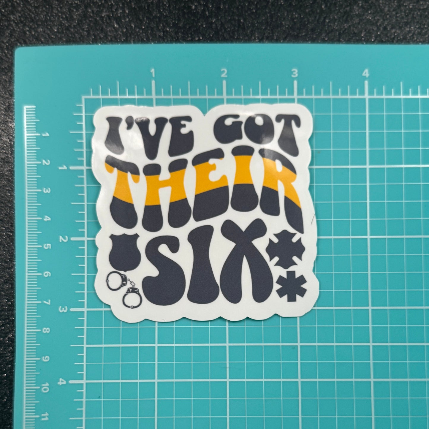 I've Got Their Six Wavy Dispatch Sticker