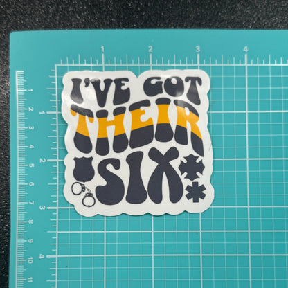 I've Got Their Six Wavy Dispatch Sticker