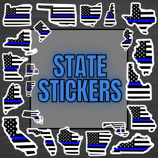 Police State Flag Stickers