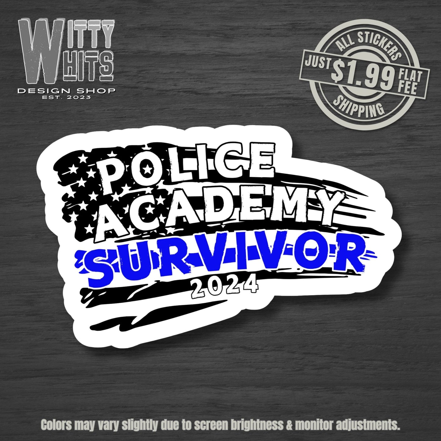 Academy Survivor Police Sticker