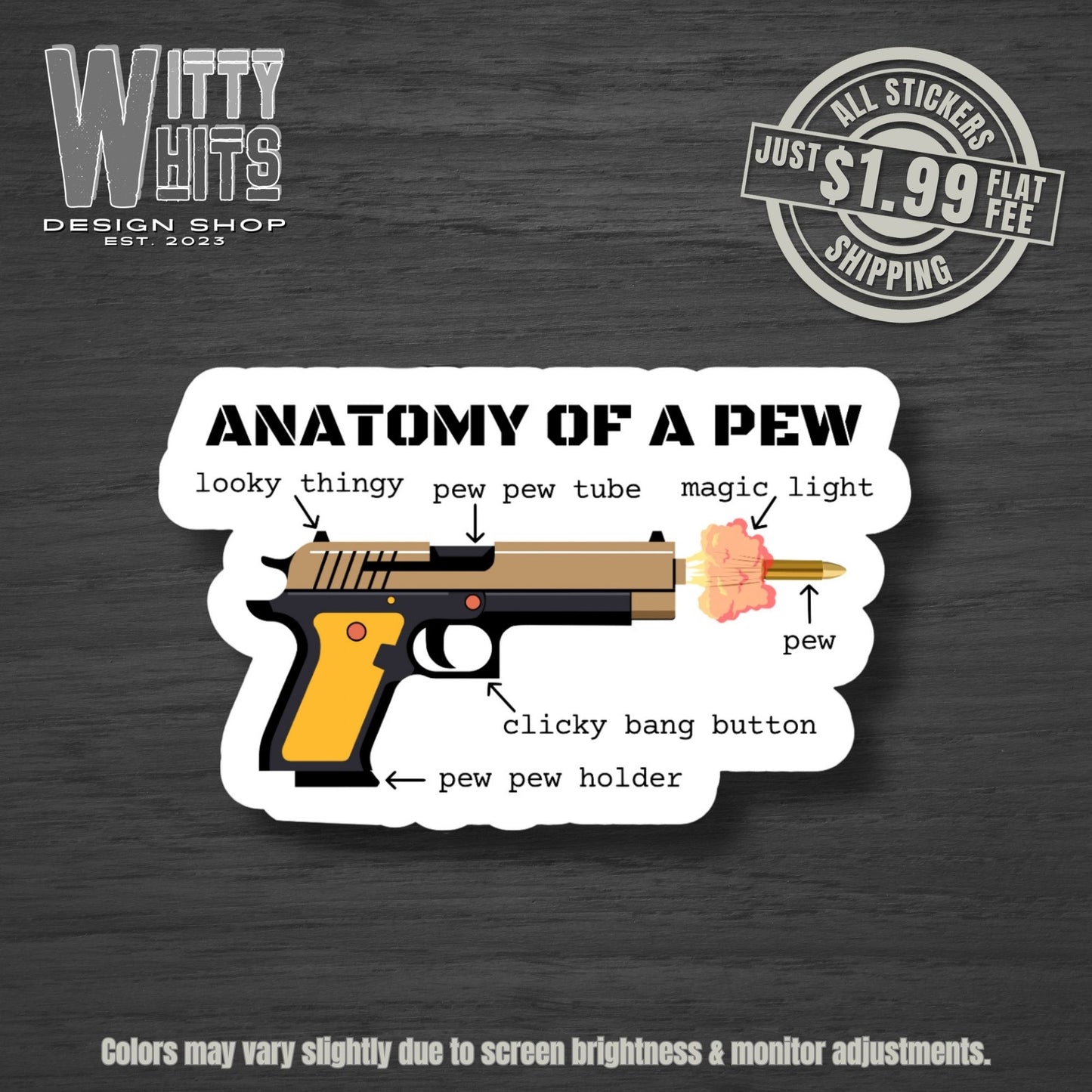 Anatomy of a Pew Police Sticker