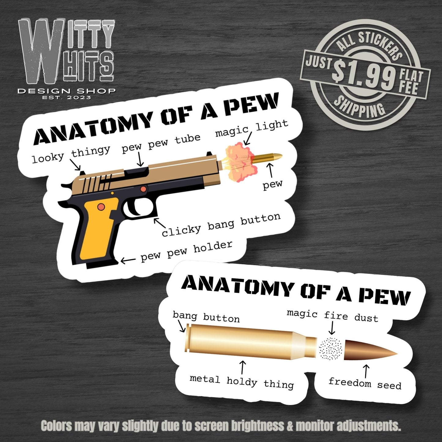 Anatomy of a Pew Police Sticker