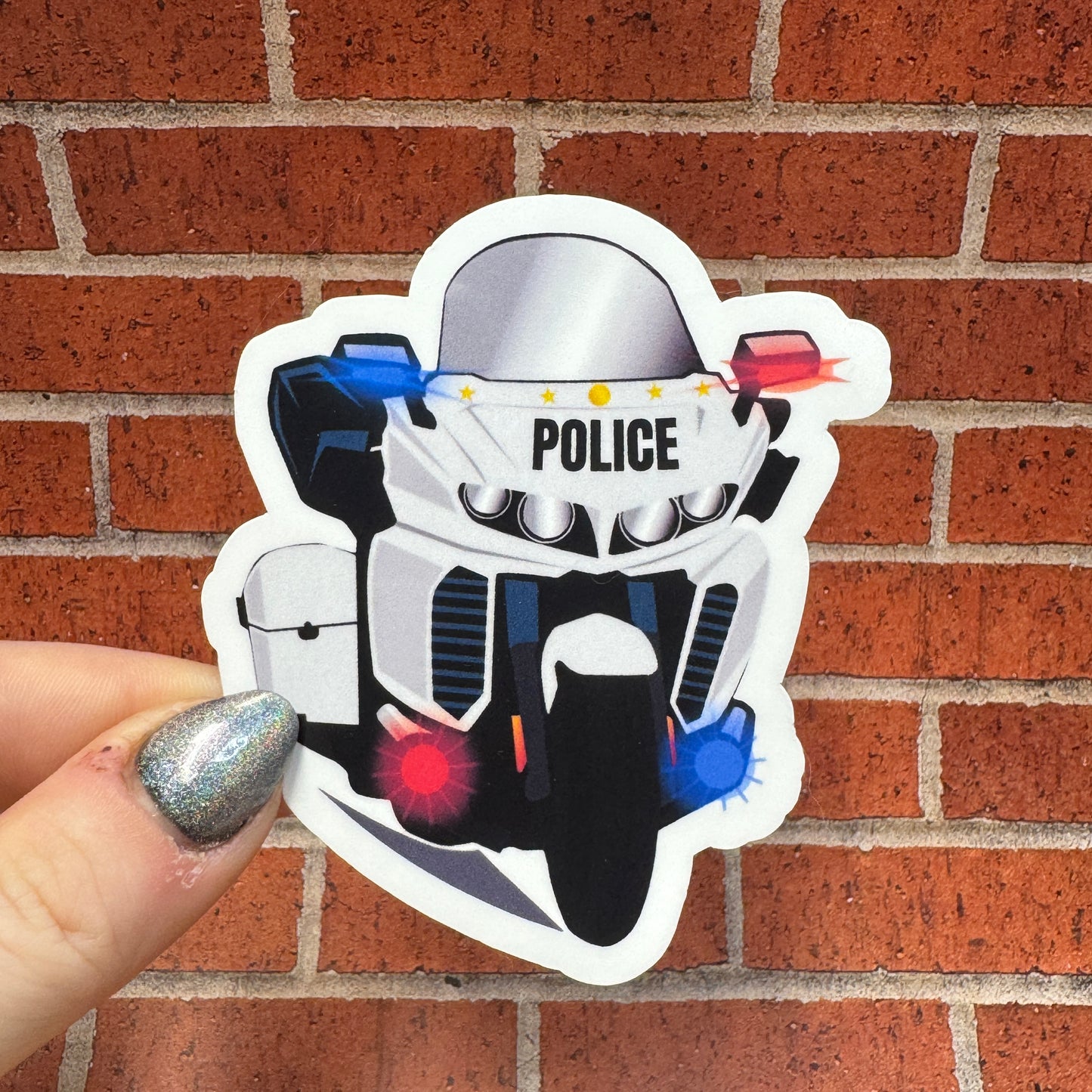 Police Motorcycle Sticker