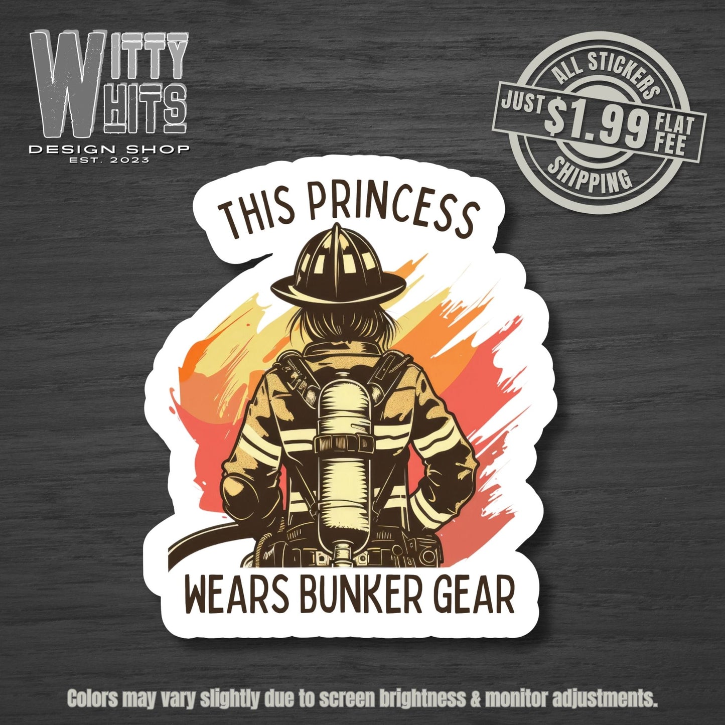 Bunker Gear Fire Sticker