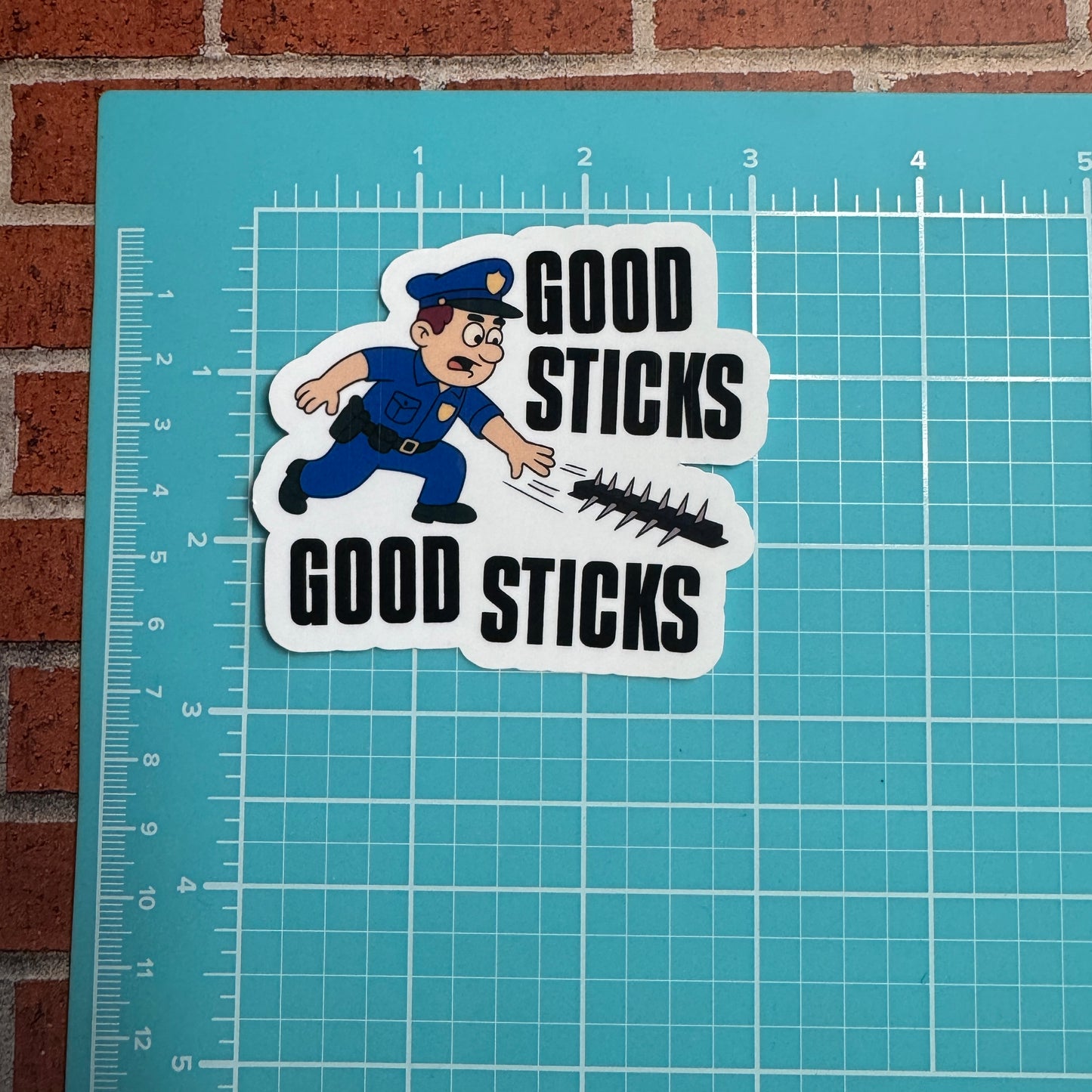 Good Sticks Police Sticker