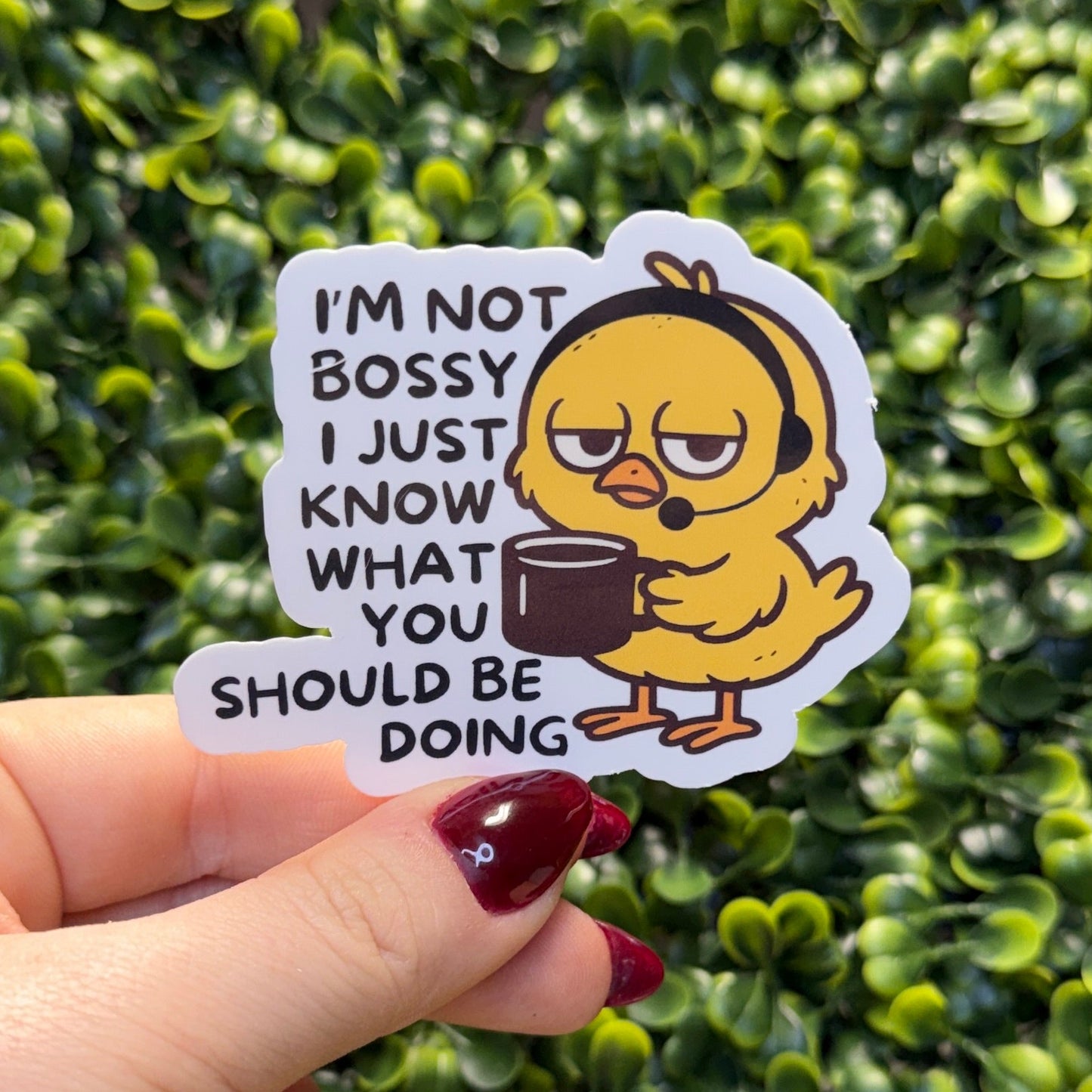 I'm Not Bossy Duck Dispatch Sticker