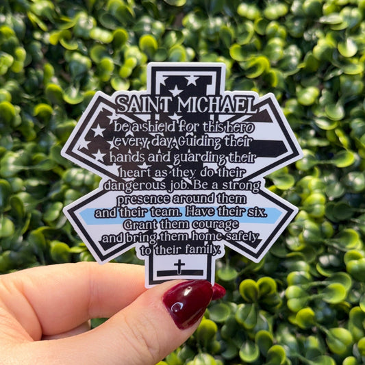 Saint Michael Prayer EMS Sticker
