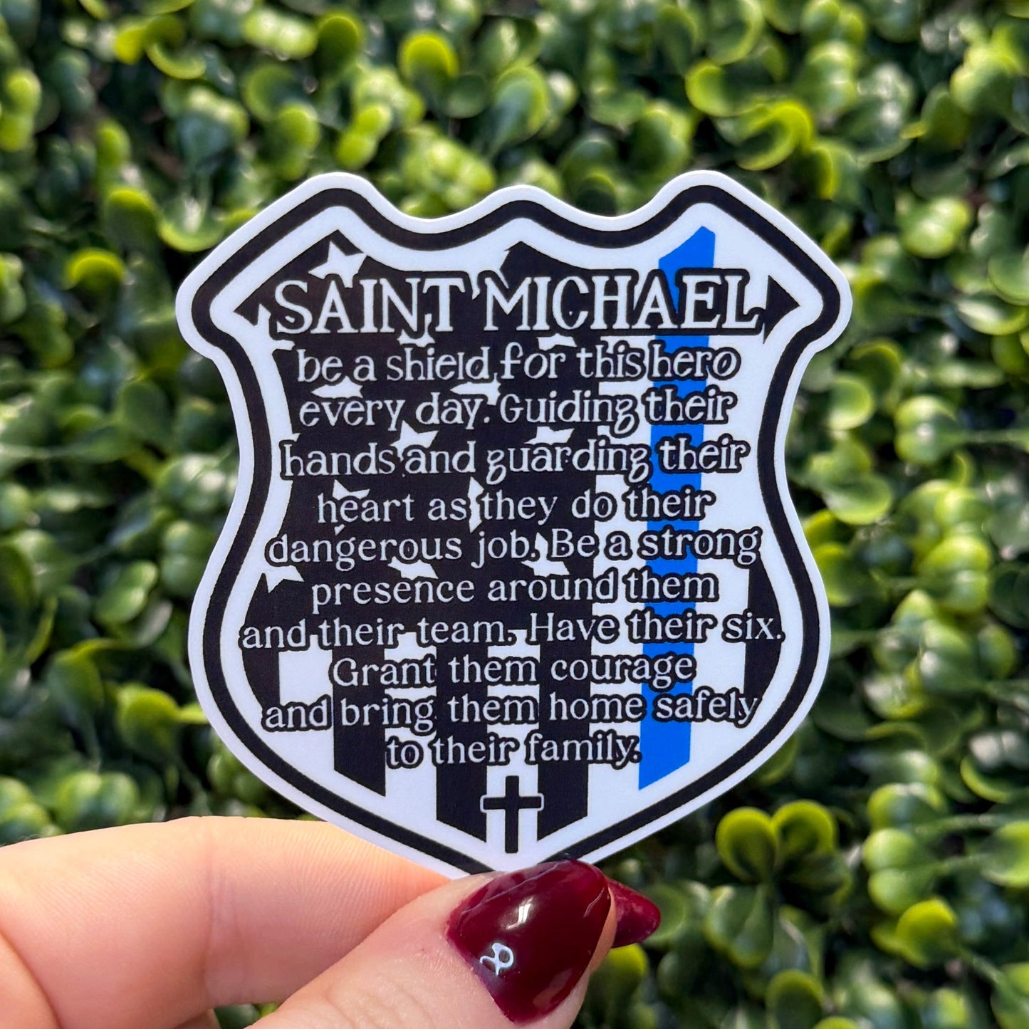 Saint Michael Prayer Police Sticker