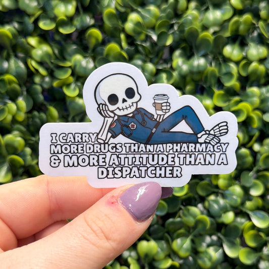 Skeleton EMS Sticker