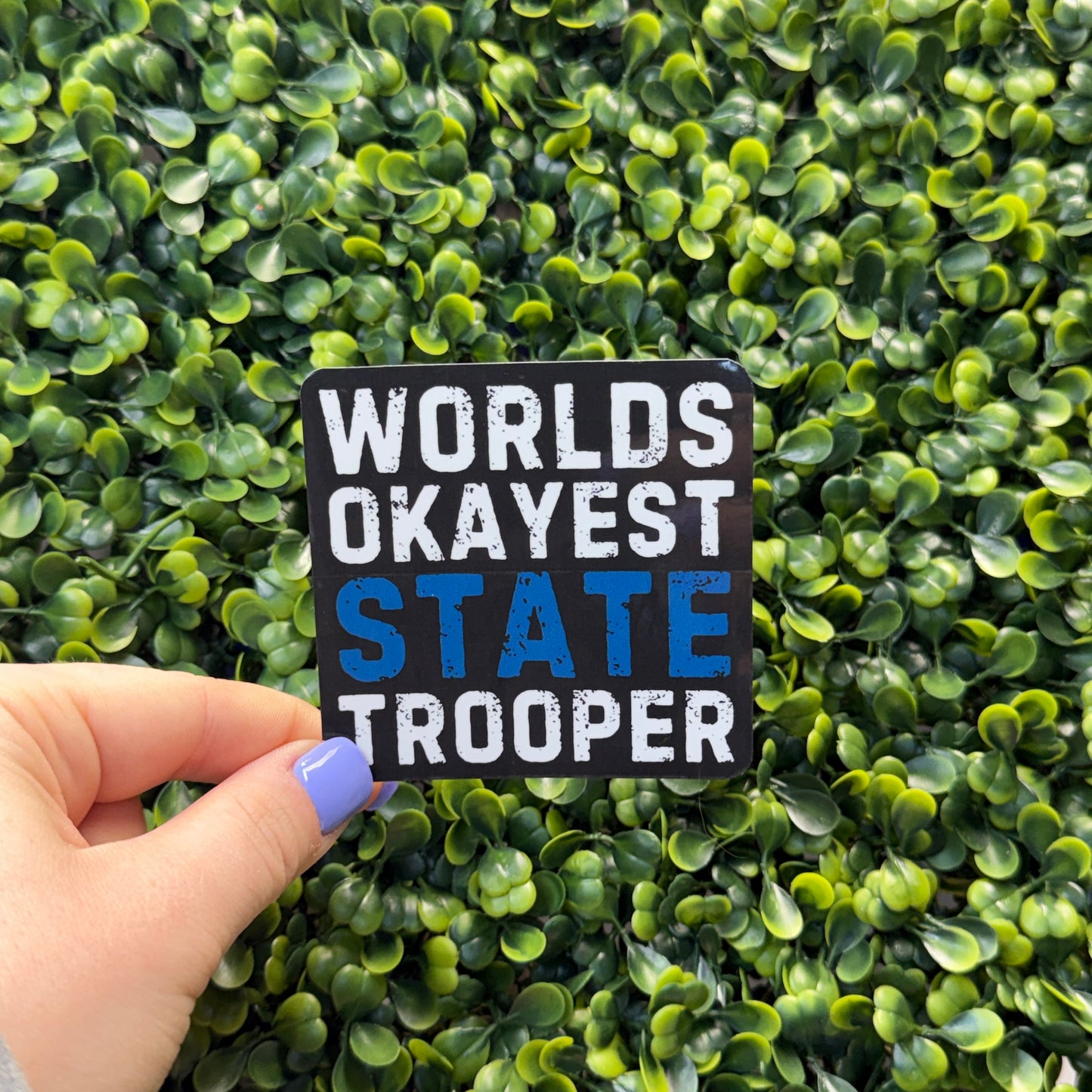Worlds Okayest Police Sticker