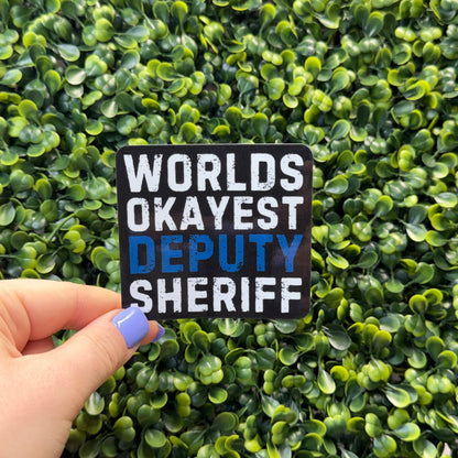Worlds Okayest Police Sticker
