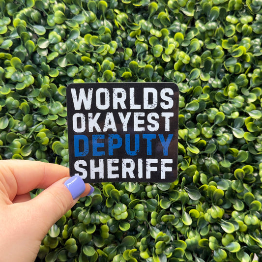 Worlds Okayest Police Sticker