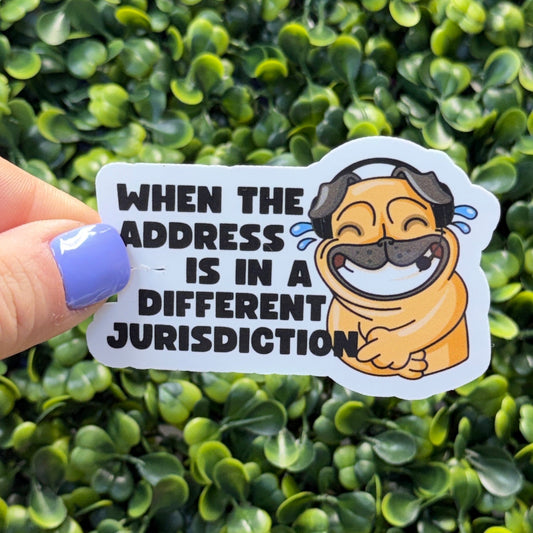 Different Jurisdiction Dispatch Sticker