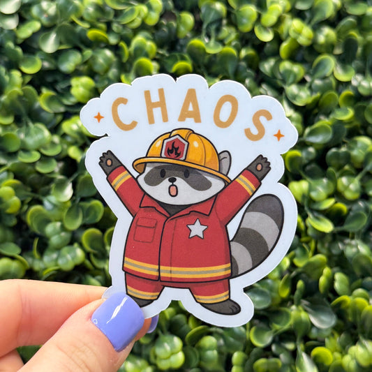 Firefighter Chaos Coon Sticker