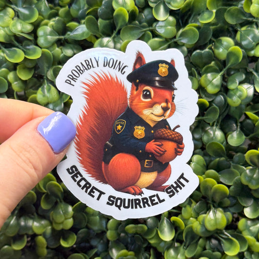 Secret Squirrel Shit Police Sticker