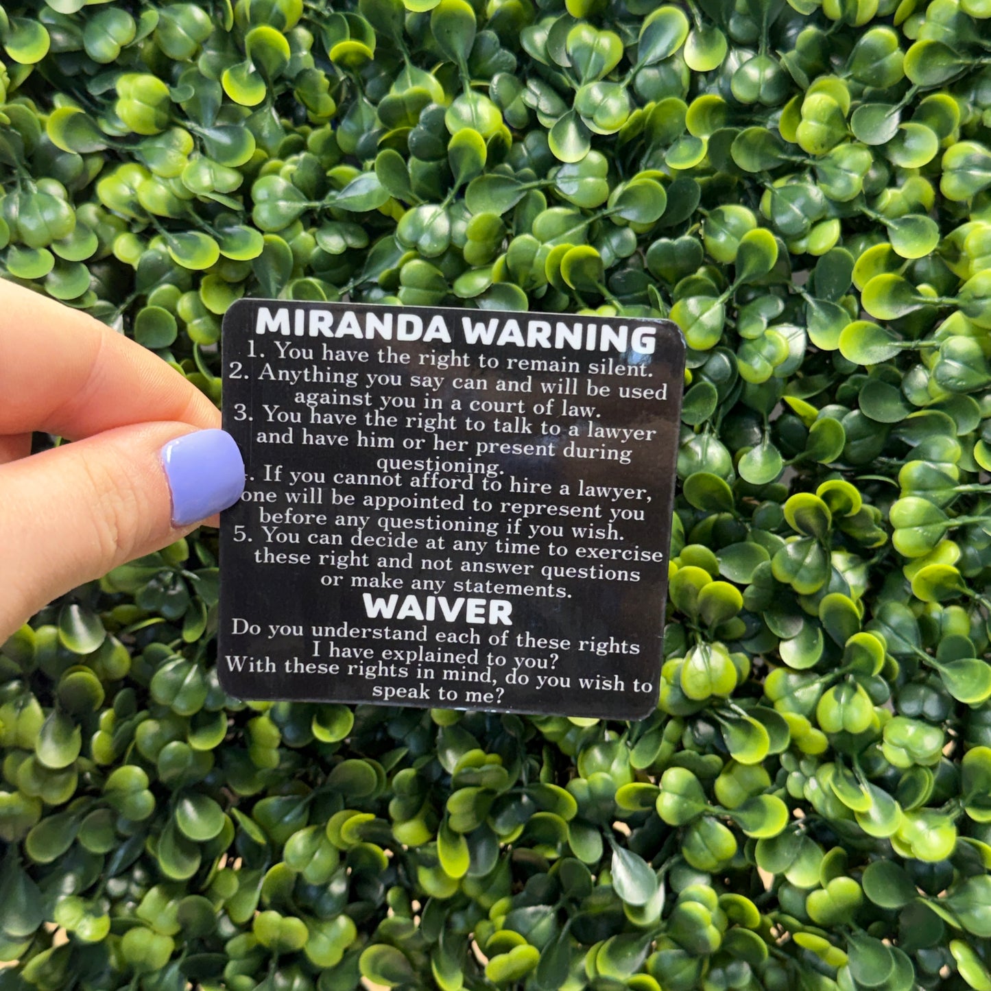 Miranda Warnings Police Sticker