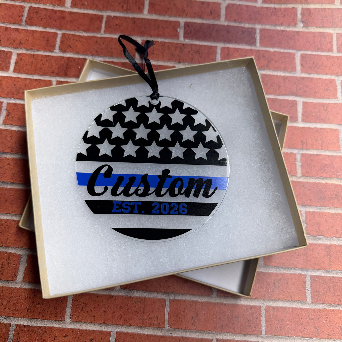 Acrylic Police Ornament
