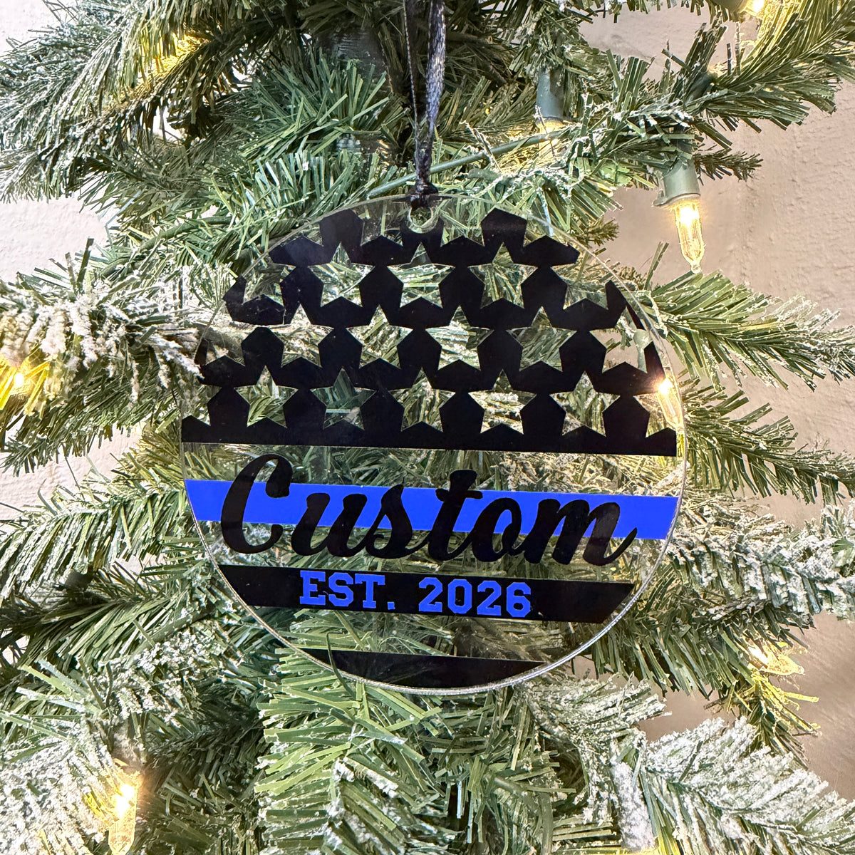 Acrylic Police Ornament