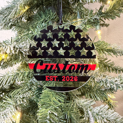 Acrylic Firefighter Ornament