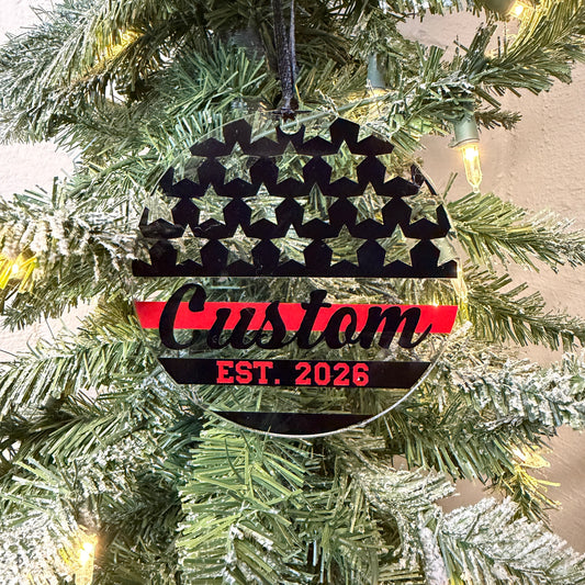 Acrylic Firefighter Ornament