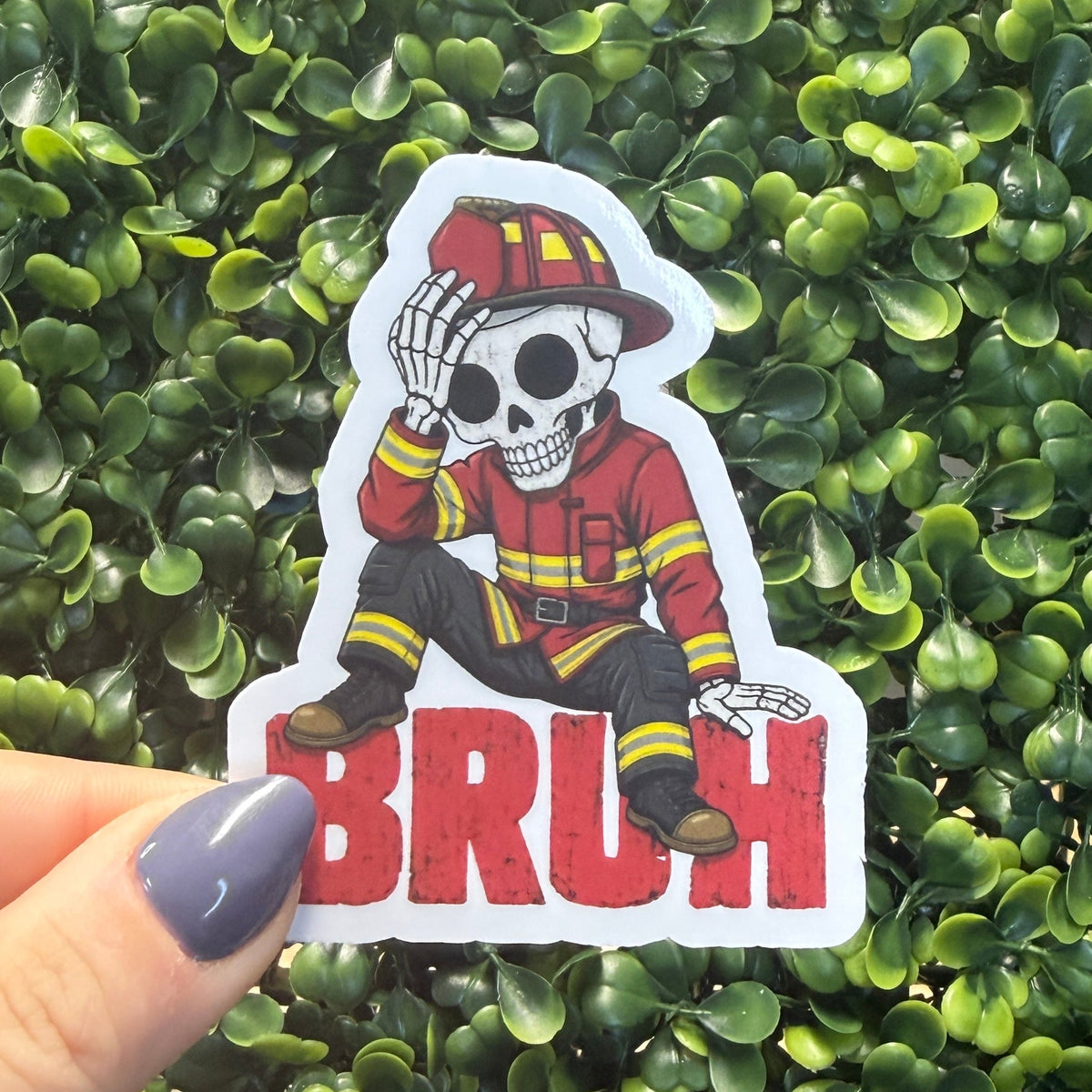 Bruh Fire Sticker