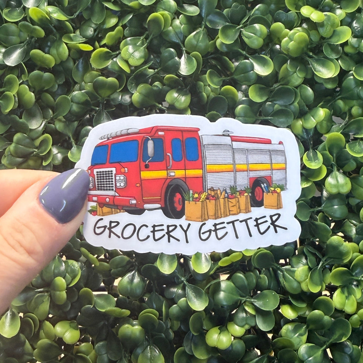 Grocery Getter Fire Sticker