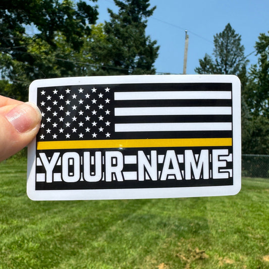 Custom Thin Gold Line Dispatch Flag
