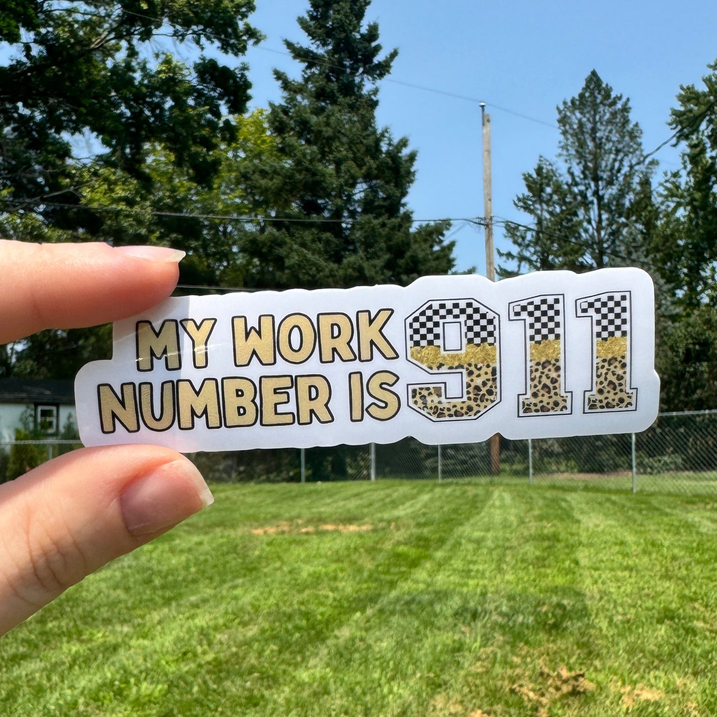 My Work Number Dispatch Sticker