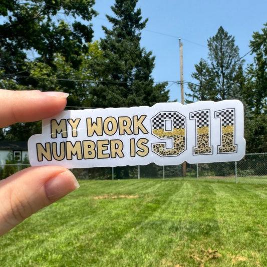 My Work Number Dispatch Sticker