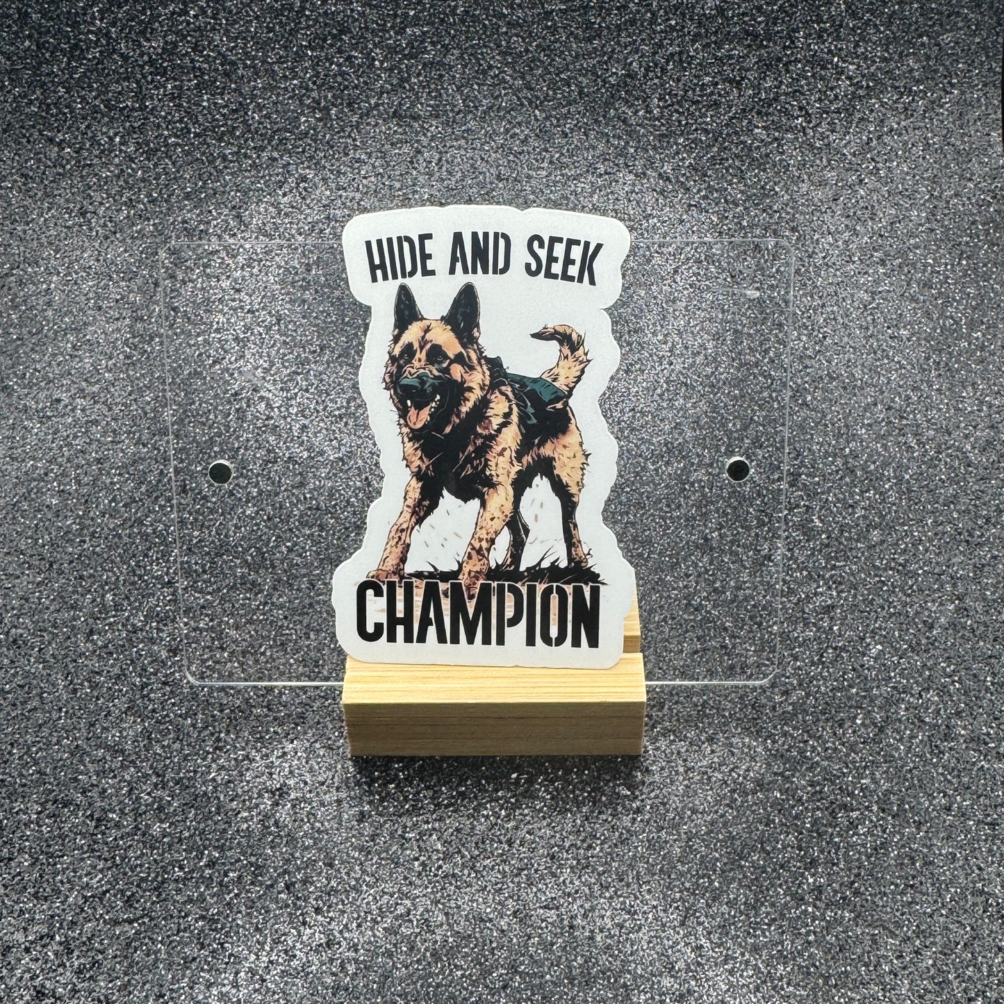 Hide and Seek Champion Police Sticker