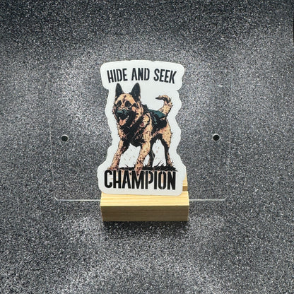 Hide and Seek Champion Police Sticker