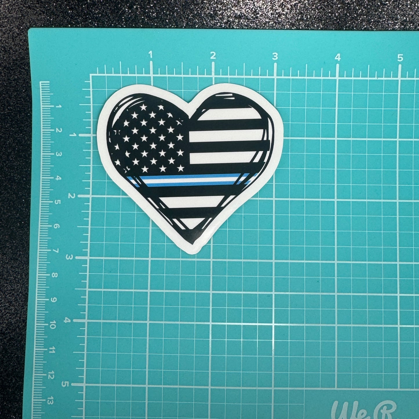 EMS Heart Flag Sticker
