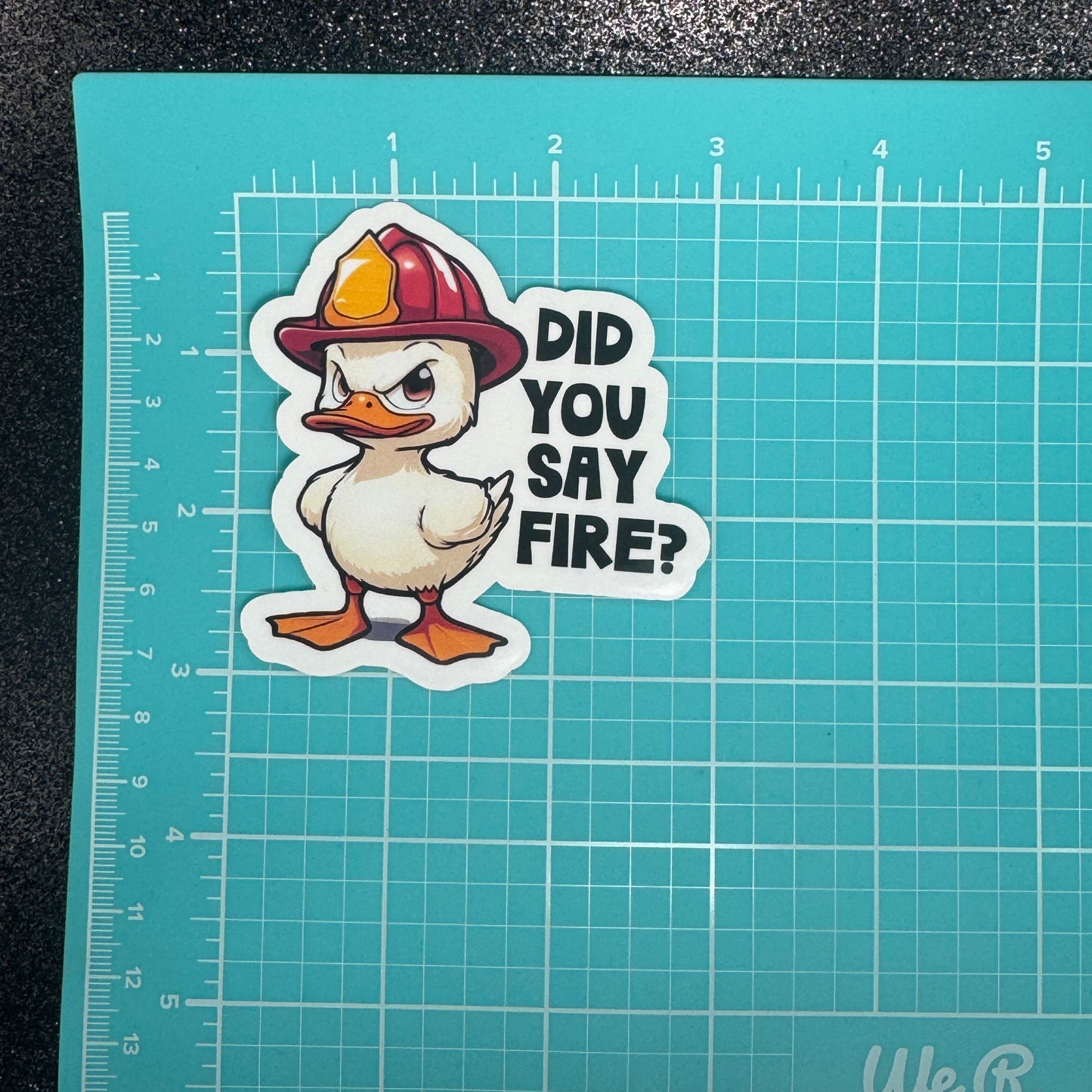 Firefighter Duck Sticker