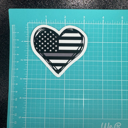 Corrections Heart Flag Sticker