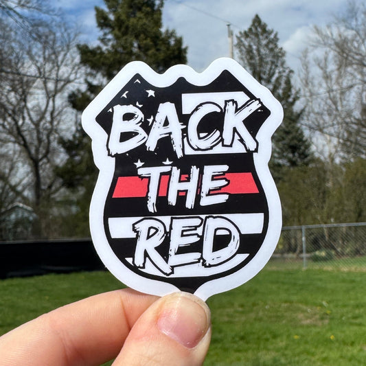 Back the Red Firefighter Sticker