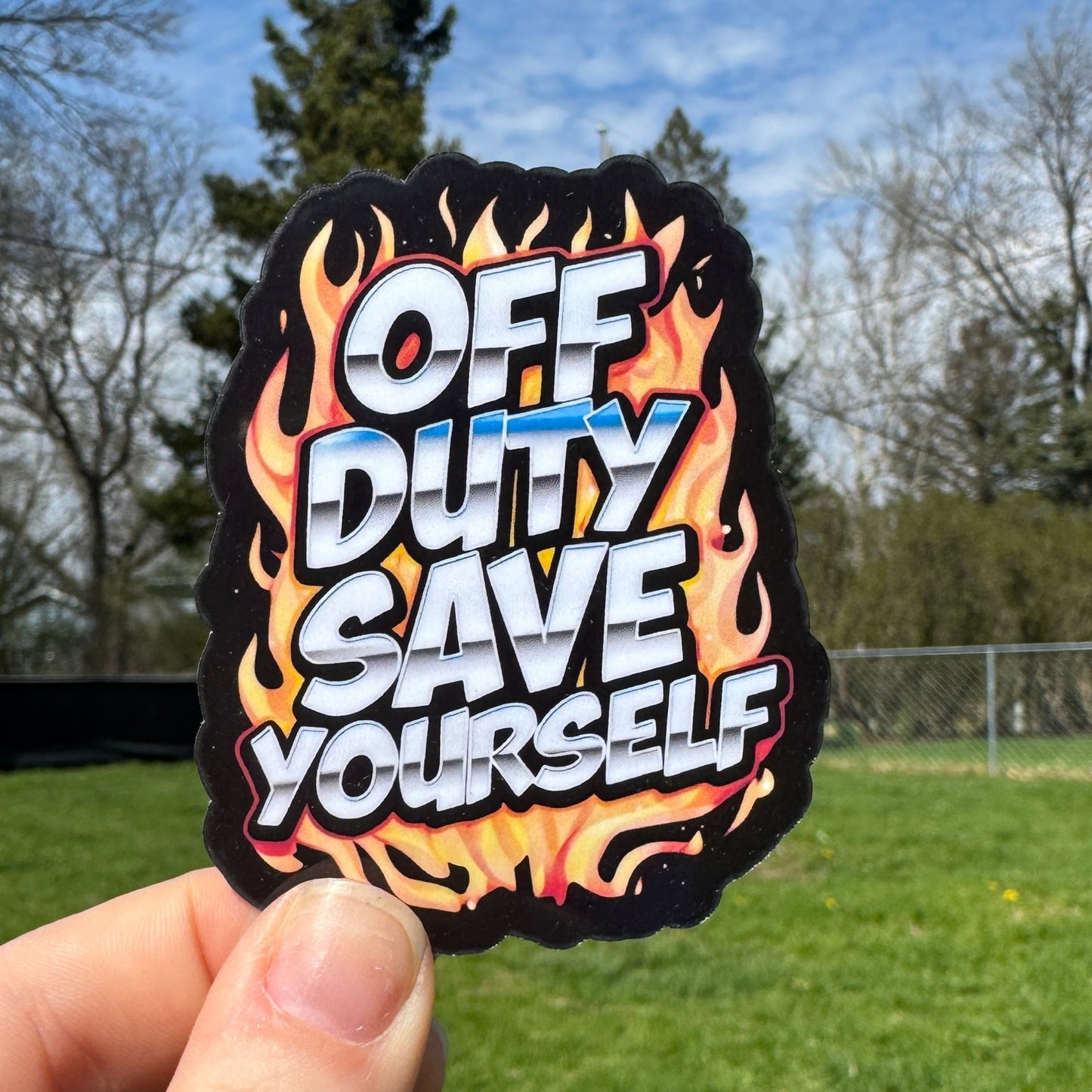 Off Duty Firefighter Sticker