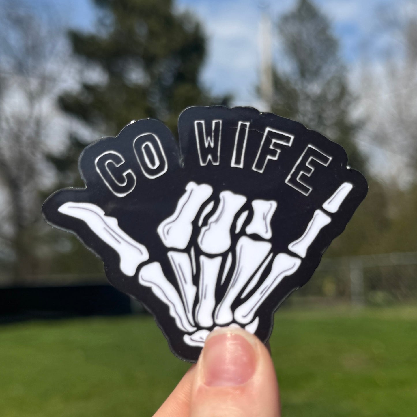 Corrections Wife Skeleton Hand Sticker