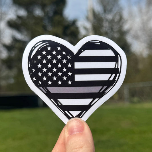 Corrections Heart Flag Sticker