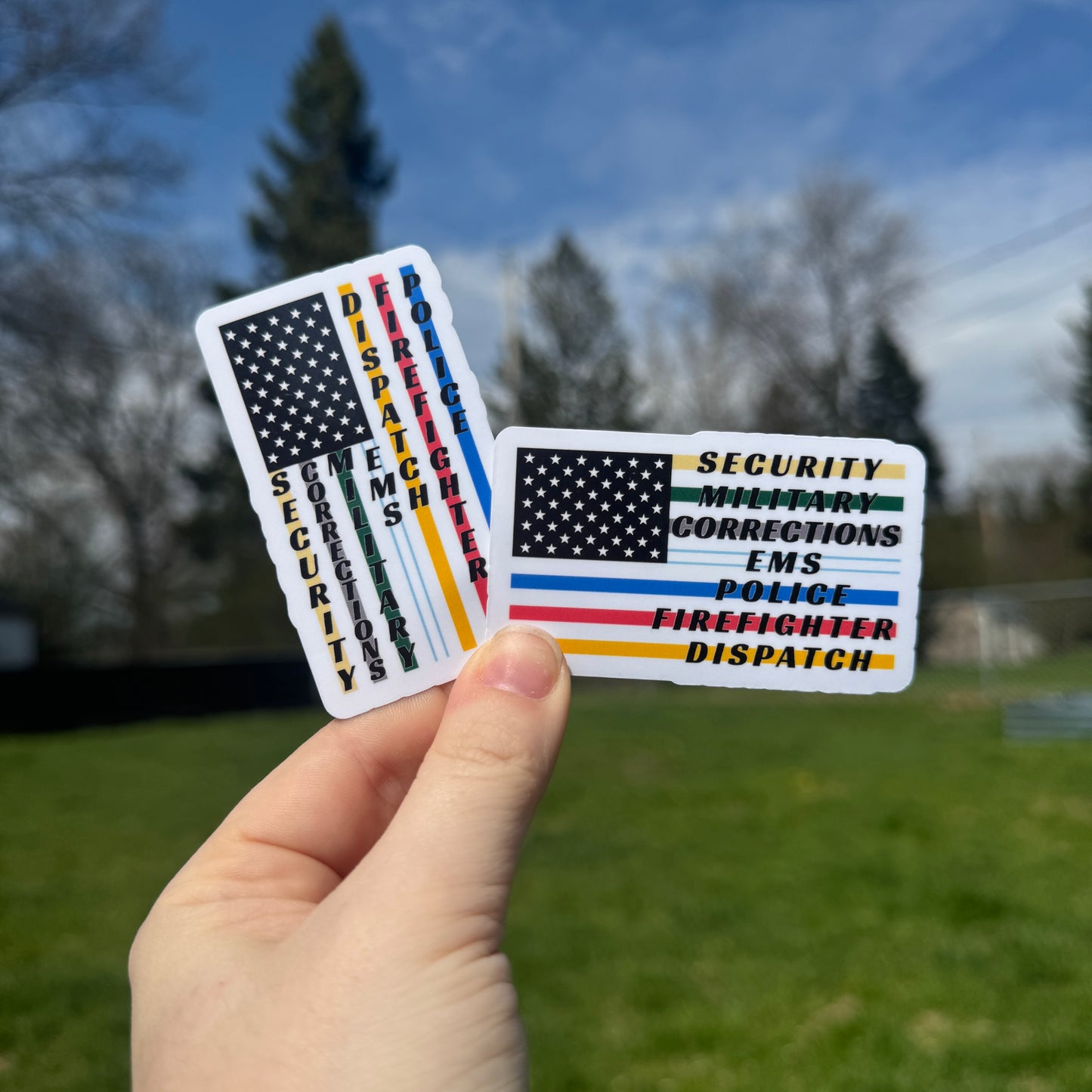 First Responder Flag Sticker