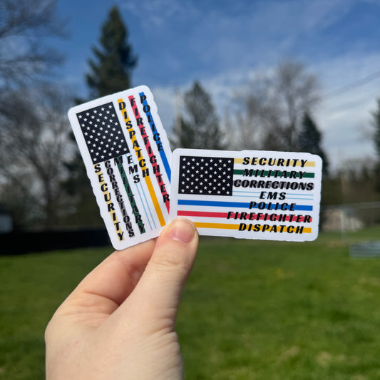 First Responder Flag Sticker