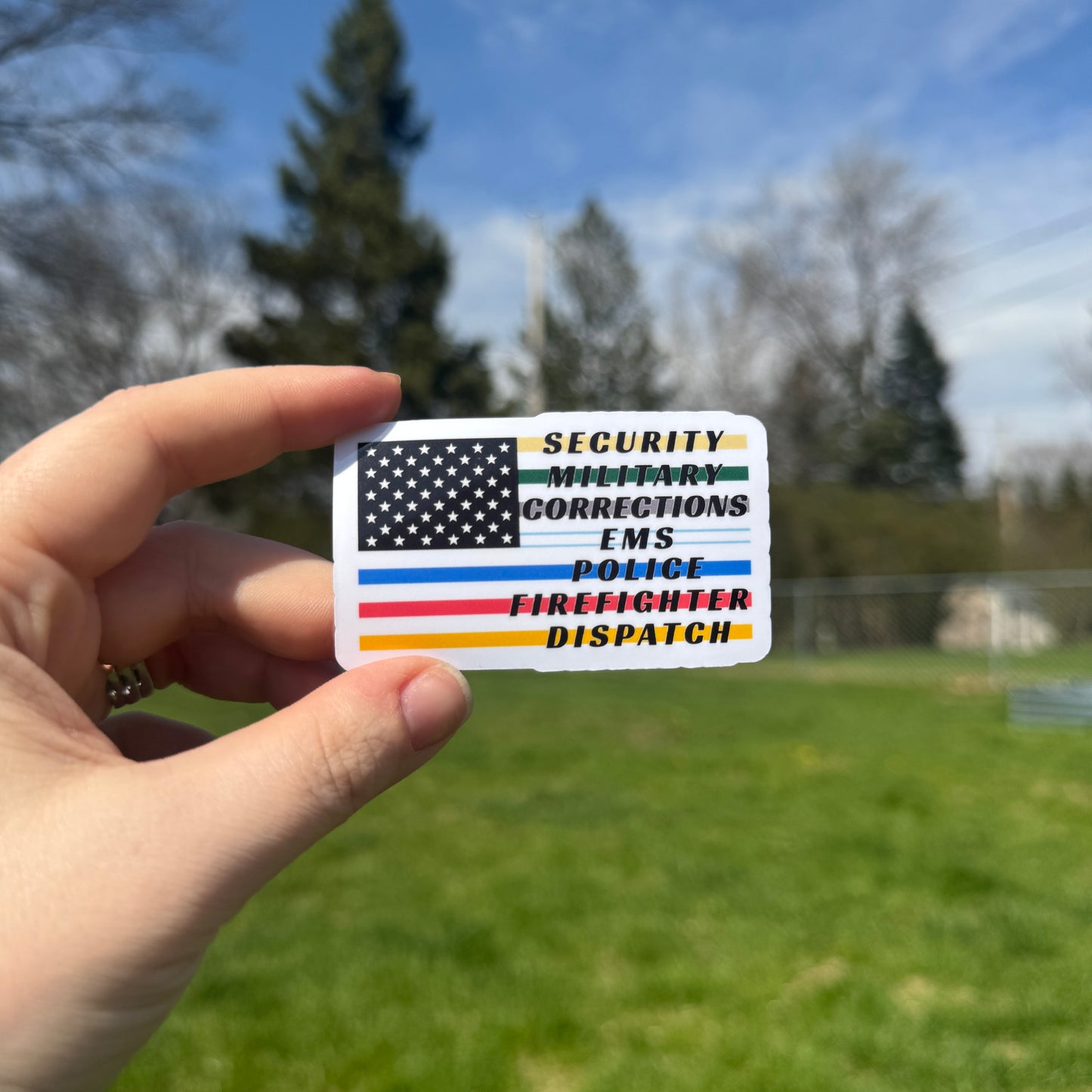 First Responder Flag Sticker