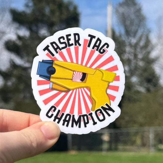Taser Tag Champion Police Sticker