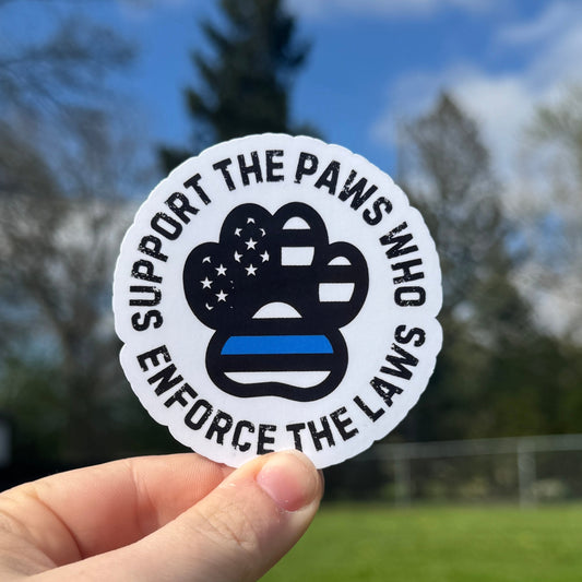 Support the Paws Police Sticker