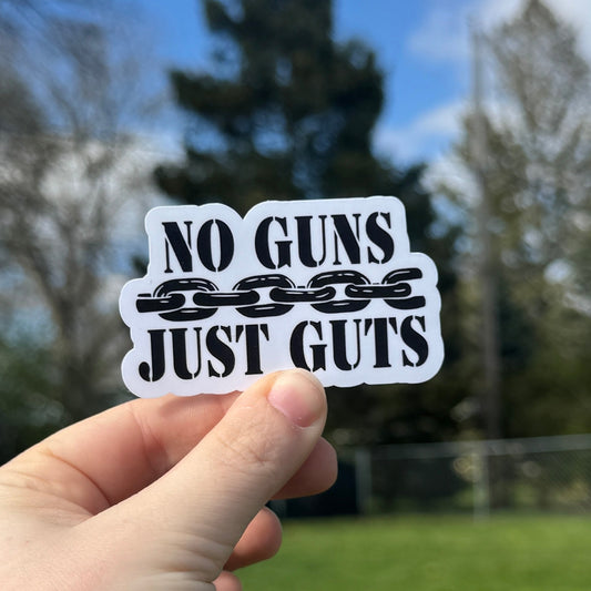 No Guns Just Cuts Corrections Sticker